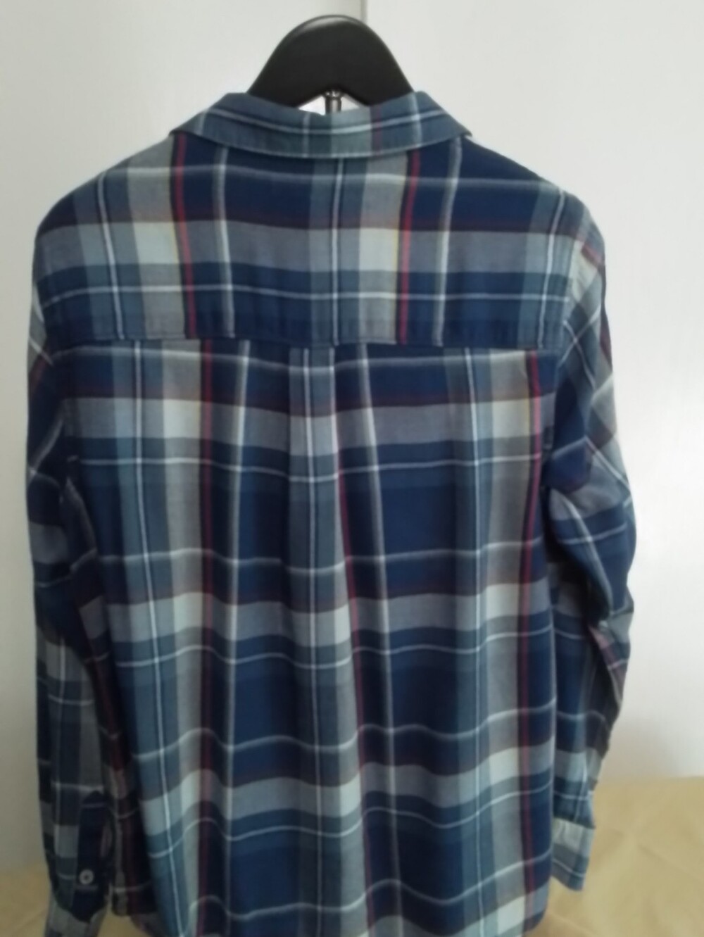 Jessica Simpson Navy Blue Plaid Button-Front Shirt - Picture 3 of 3